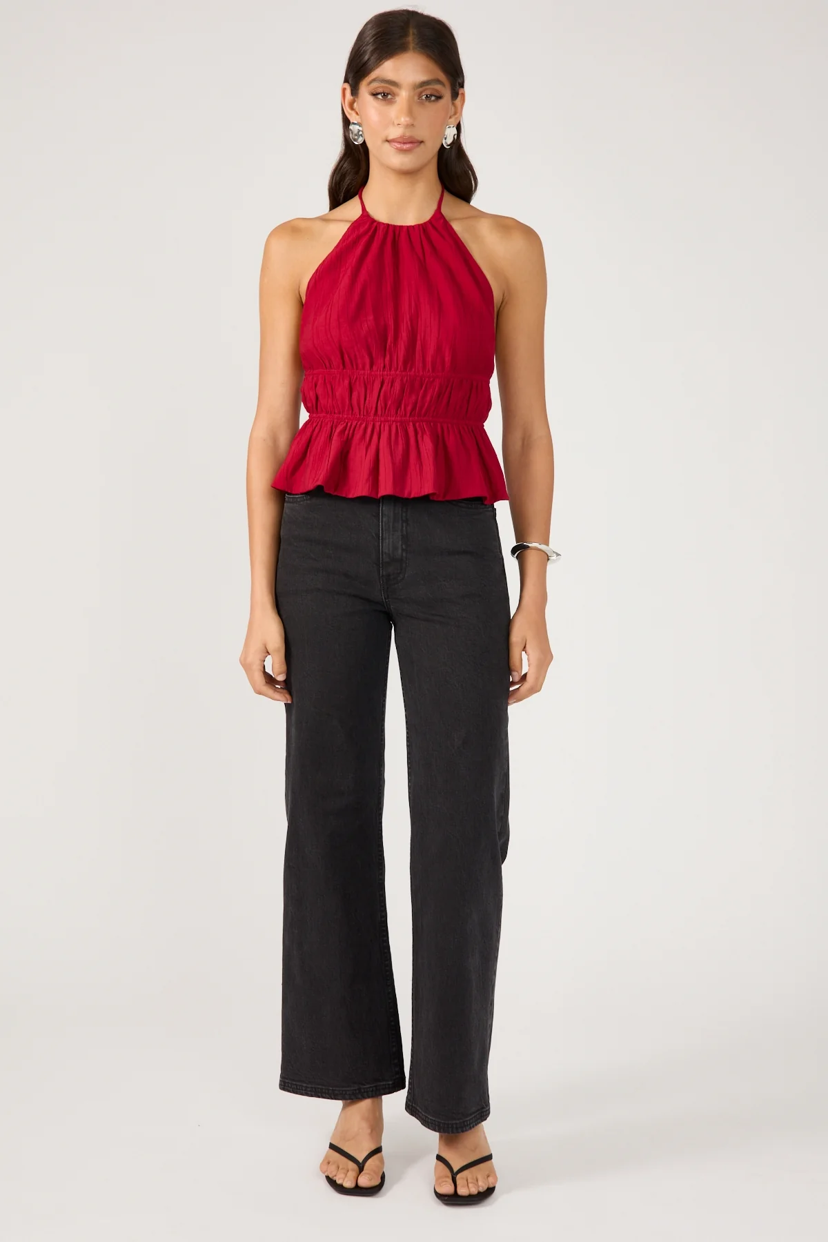 Perfect Stranger Arybelle Halter Open Back Top Burgundy - Image 7