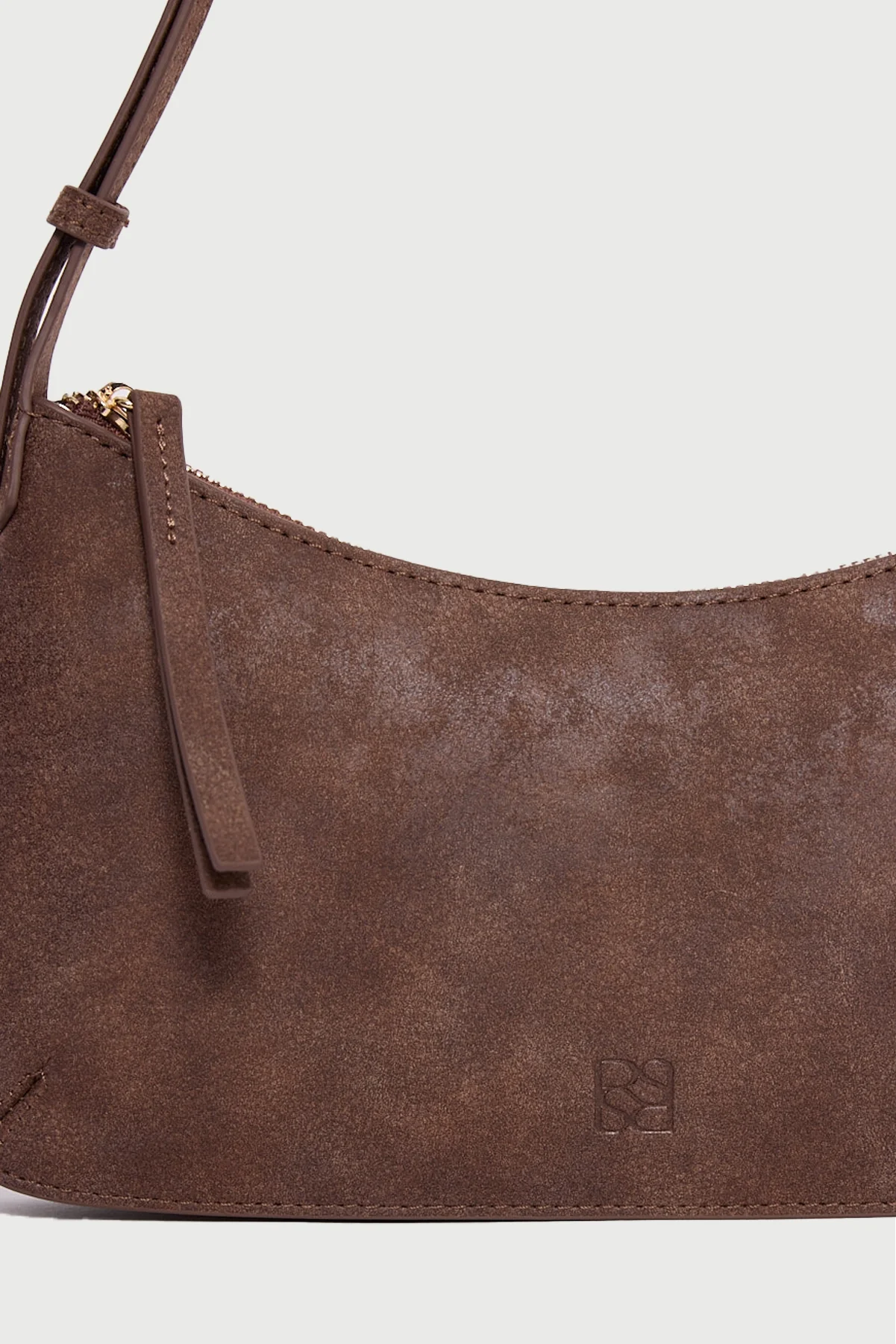Perfect Stranger Bobbi Nubuck Leather Shoulder Bag Brown - Image 3