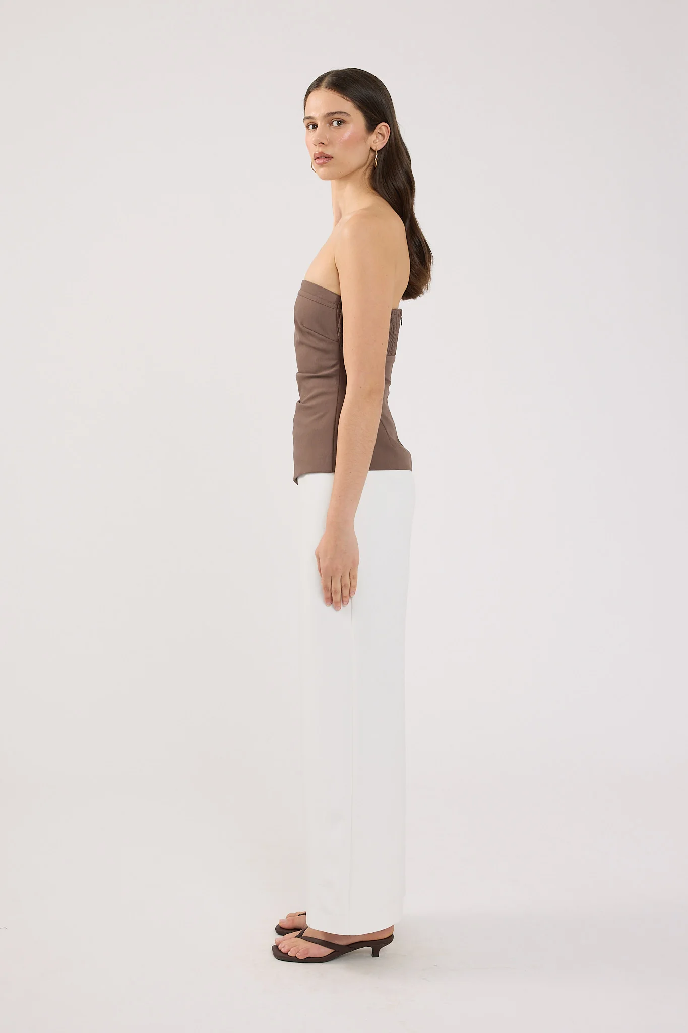 Perfect Stranger Cecelia High Rise Tailored Pant White - Image 4