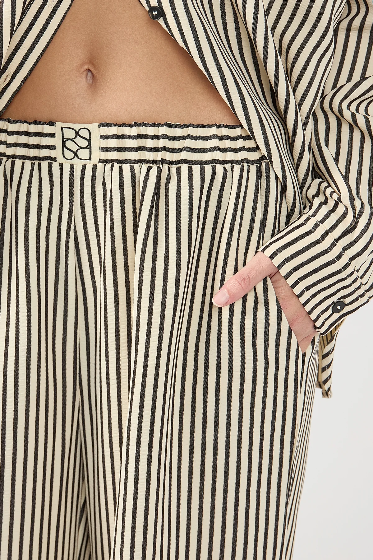 Perfect Stranger Cleo Stripe Straight Leg Pant Black Stripe - Image 4