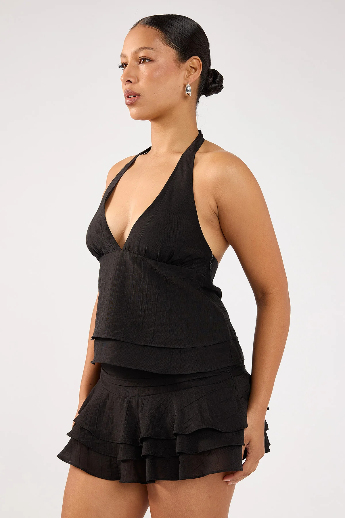 Perfect Stranger EllaMae Ruffle Mini Skort Black - Image 6