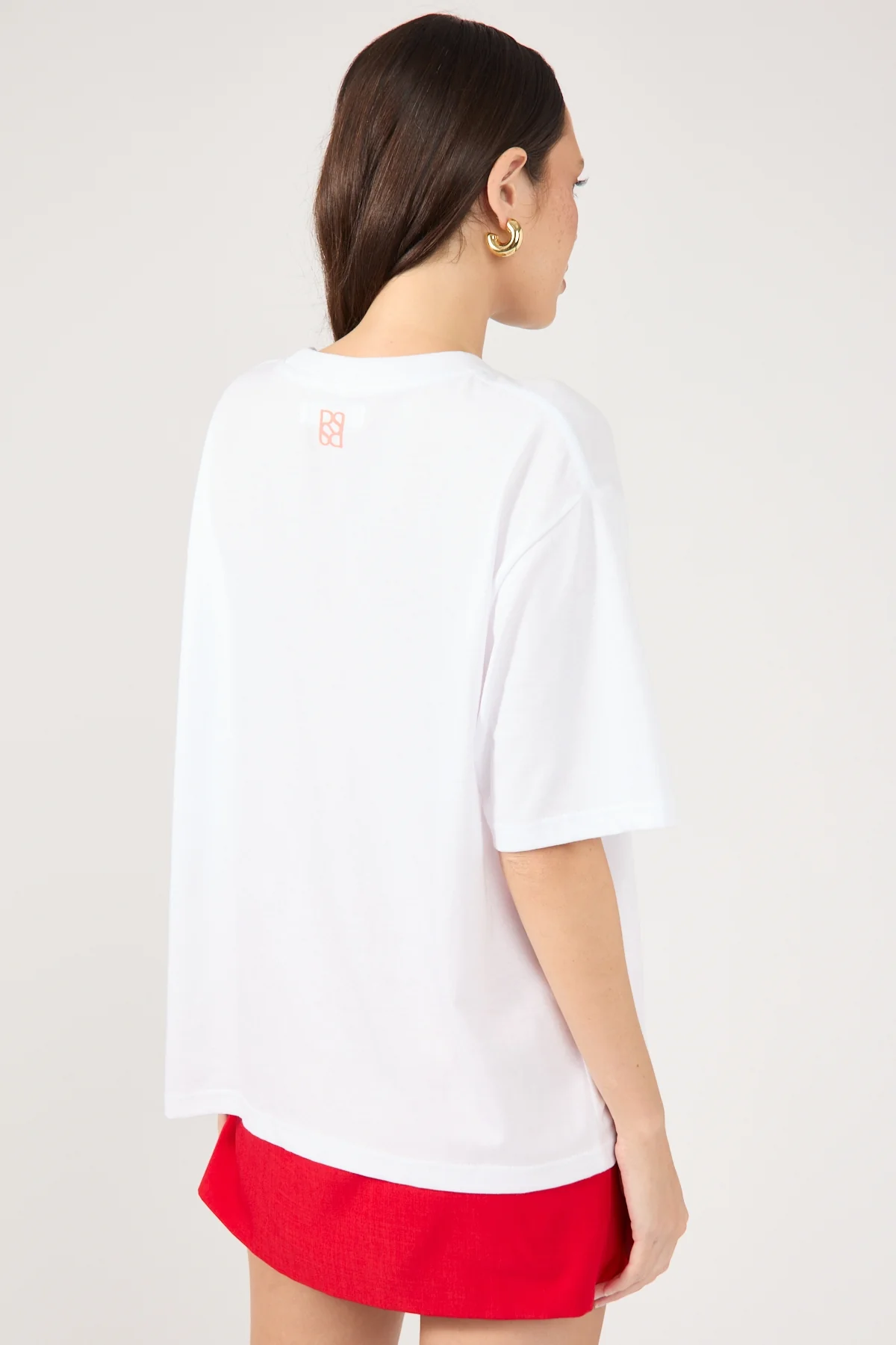 Perfect Stranger Floret Hibiscus Oversized Graphic Tee White - Image 8