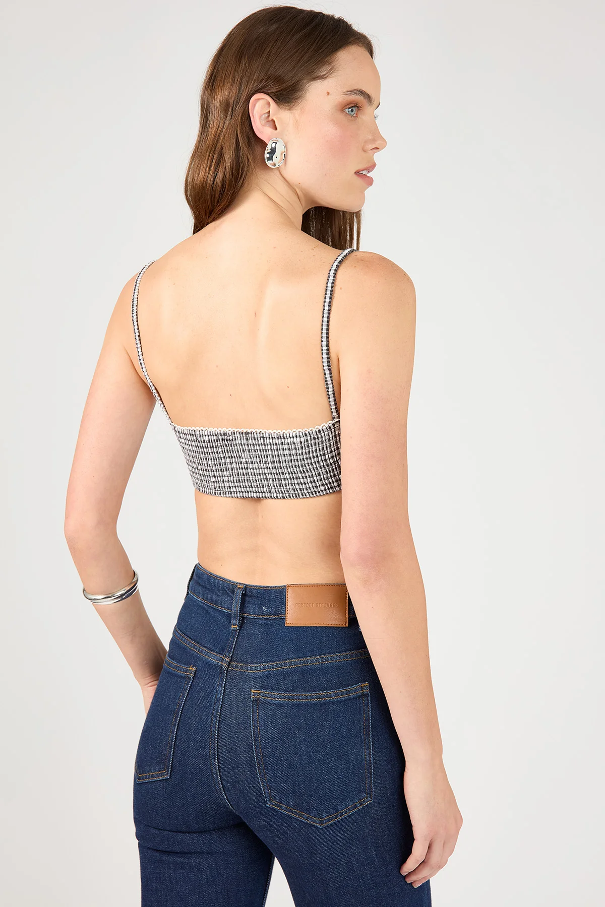 Perfect Stranger Garden Party Bralette Black Print - Image 5