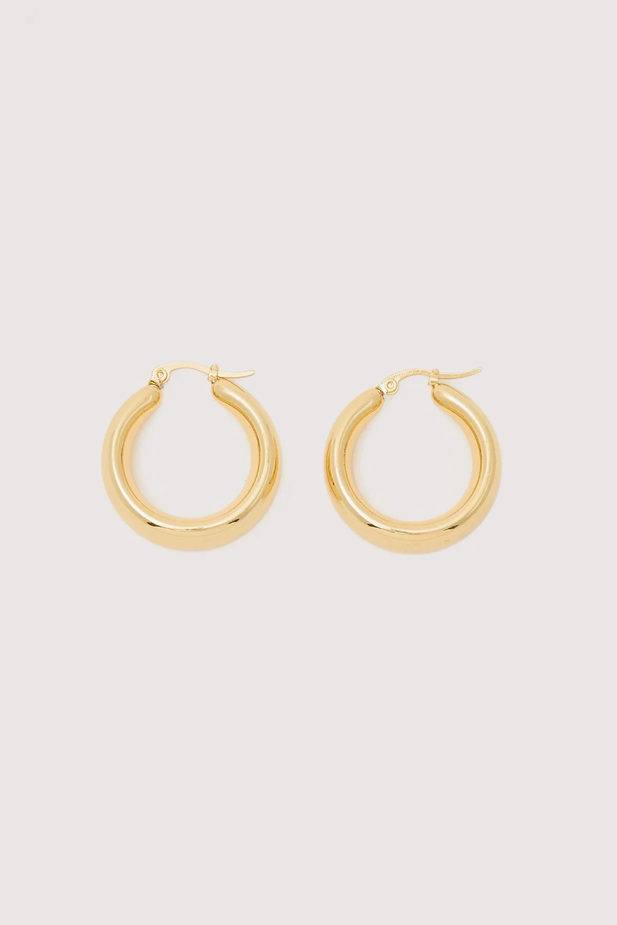Perfect Stranger Genevieve Thick Hoop Earrings 18k Gold Plated - Image 2