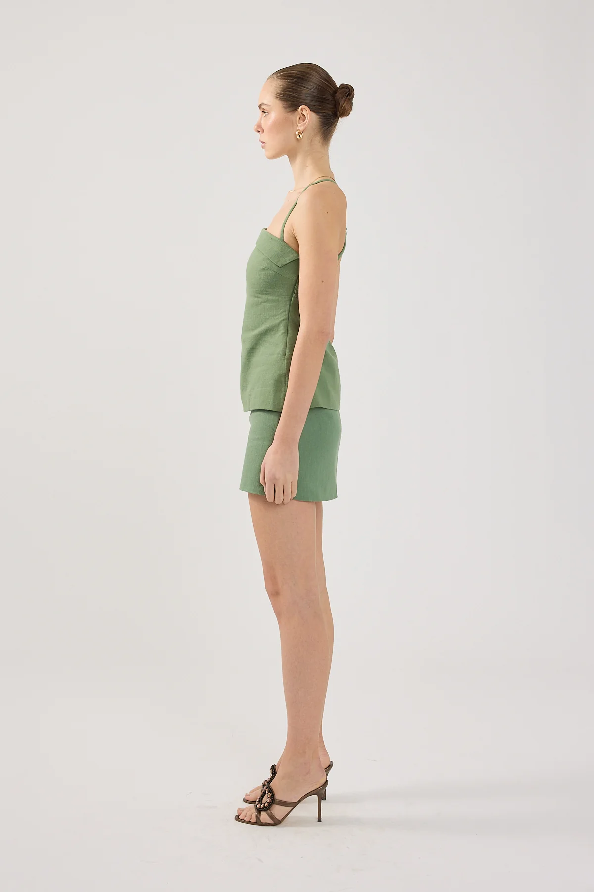 Perfect Stranger Ginny Fold Down Top Green - Image 4