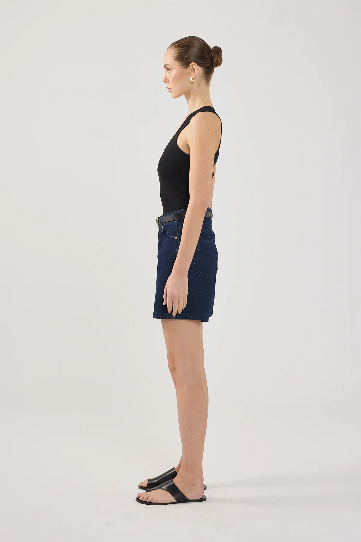 Perfect Stranger High Rise Denim Short Indigo Denim - Image 2