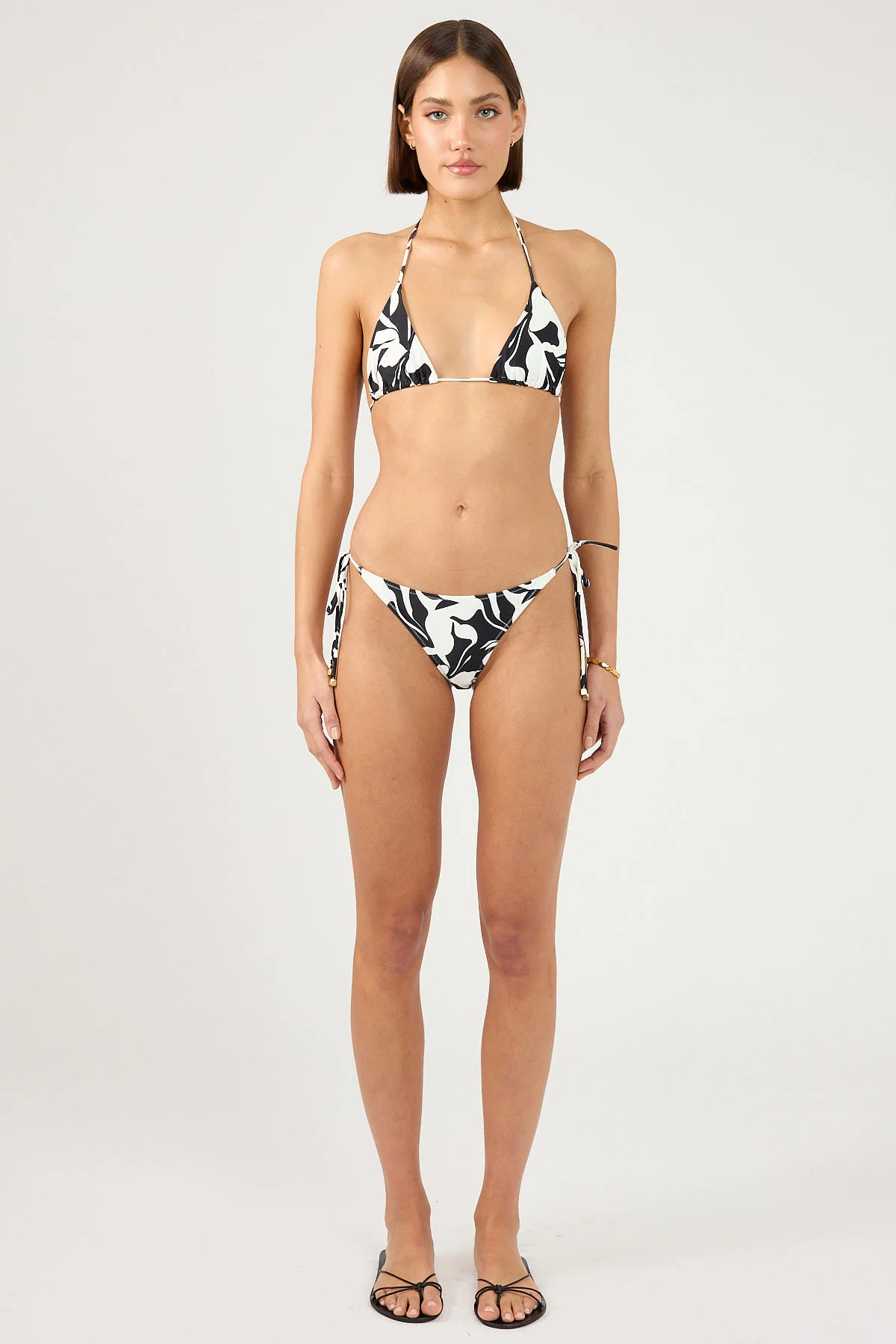 Perfect Stranger Ink Slice Bikini Bottom Black Print - Image 6