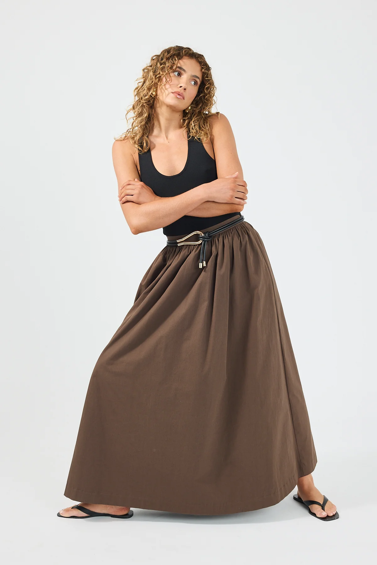 Perfect Stranger Isley Maxi Skirt Brown - Image 6