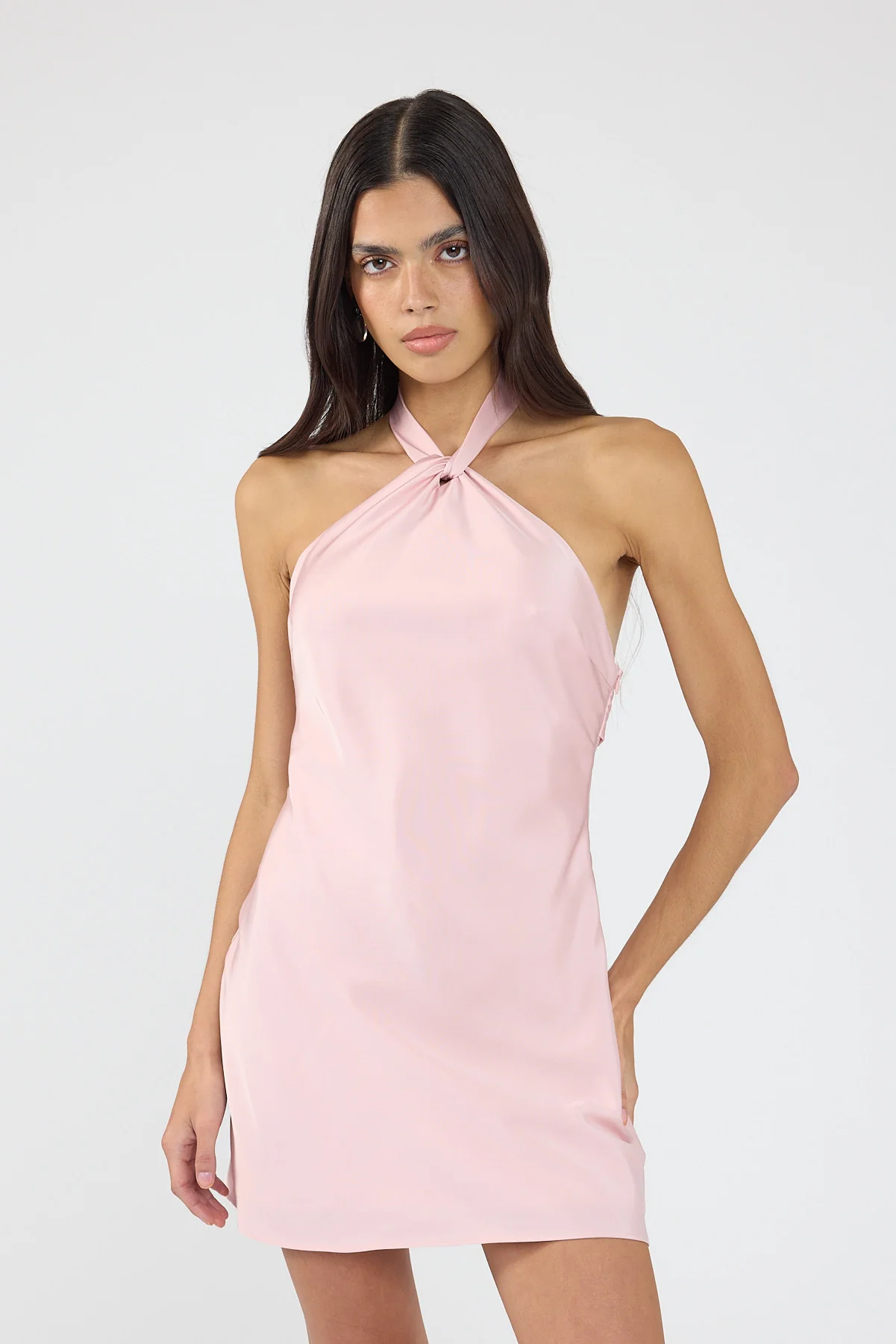 Perfect Stranger Jaden Halter Mini Dress Pink - Image 4