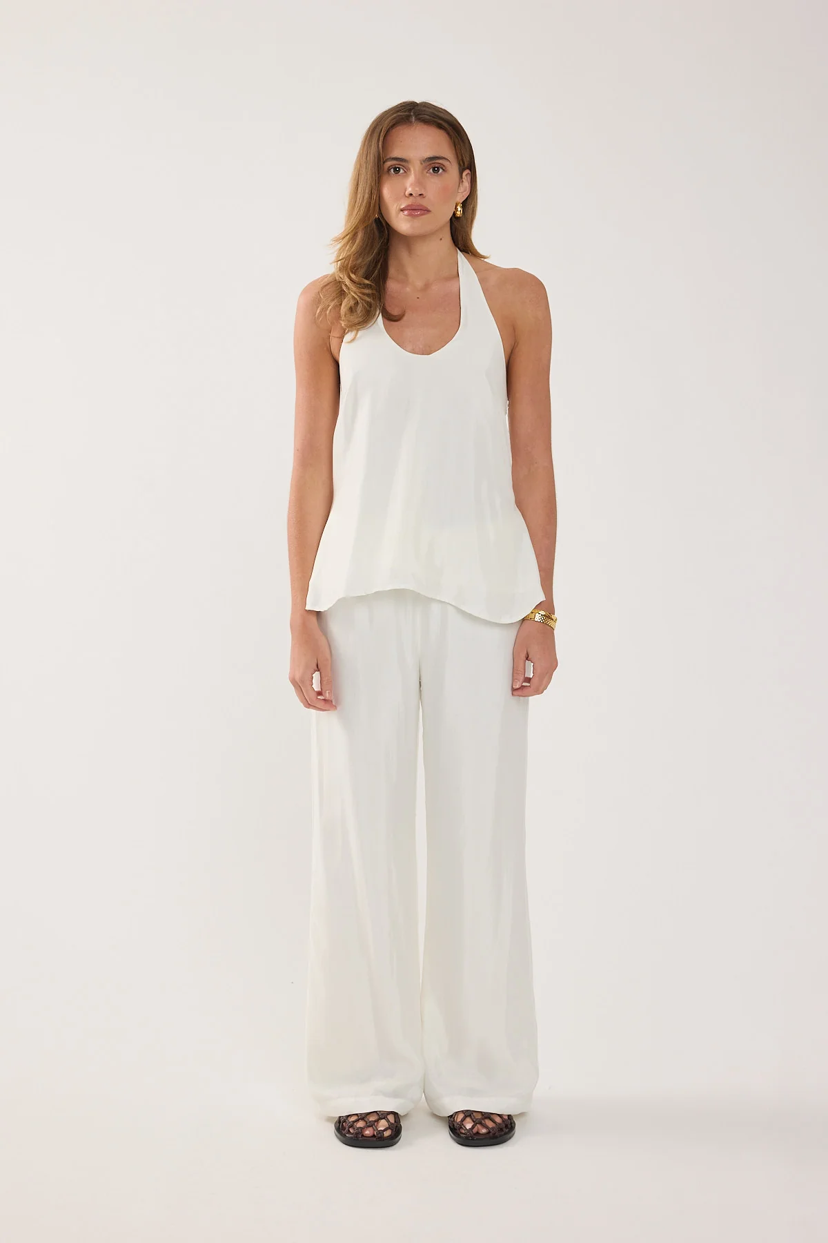 Perfect Stranger Jamie Cupro Halter Top White - Image 3