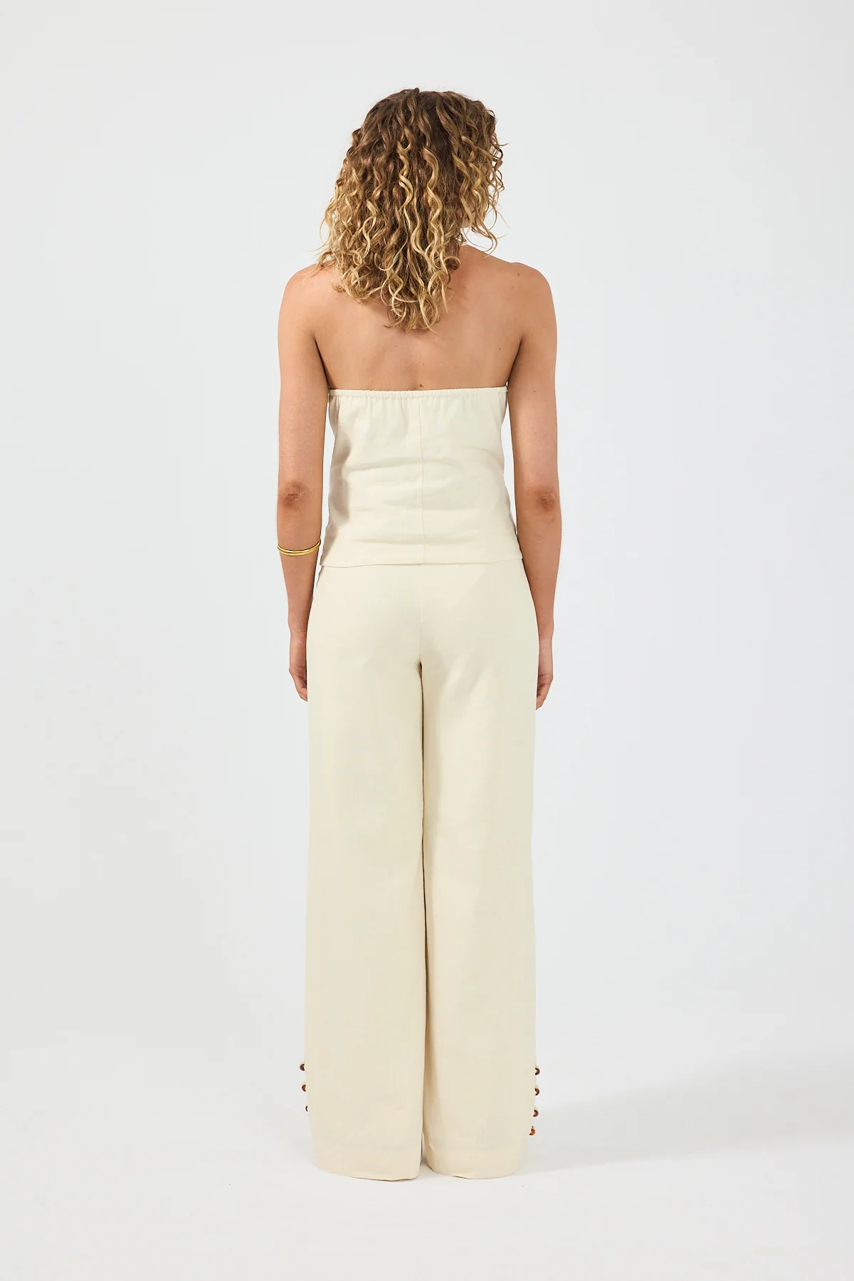 Perfect Stranger Juni Linen Mid Rise Pants Butter - Image 4