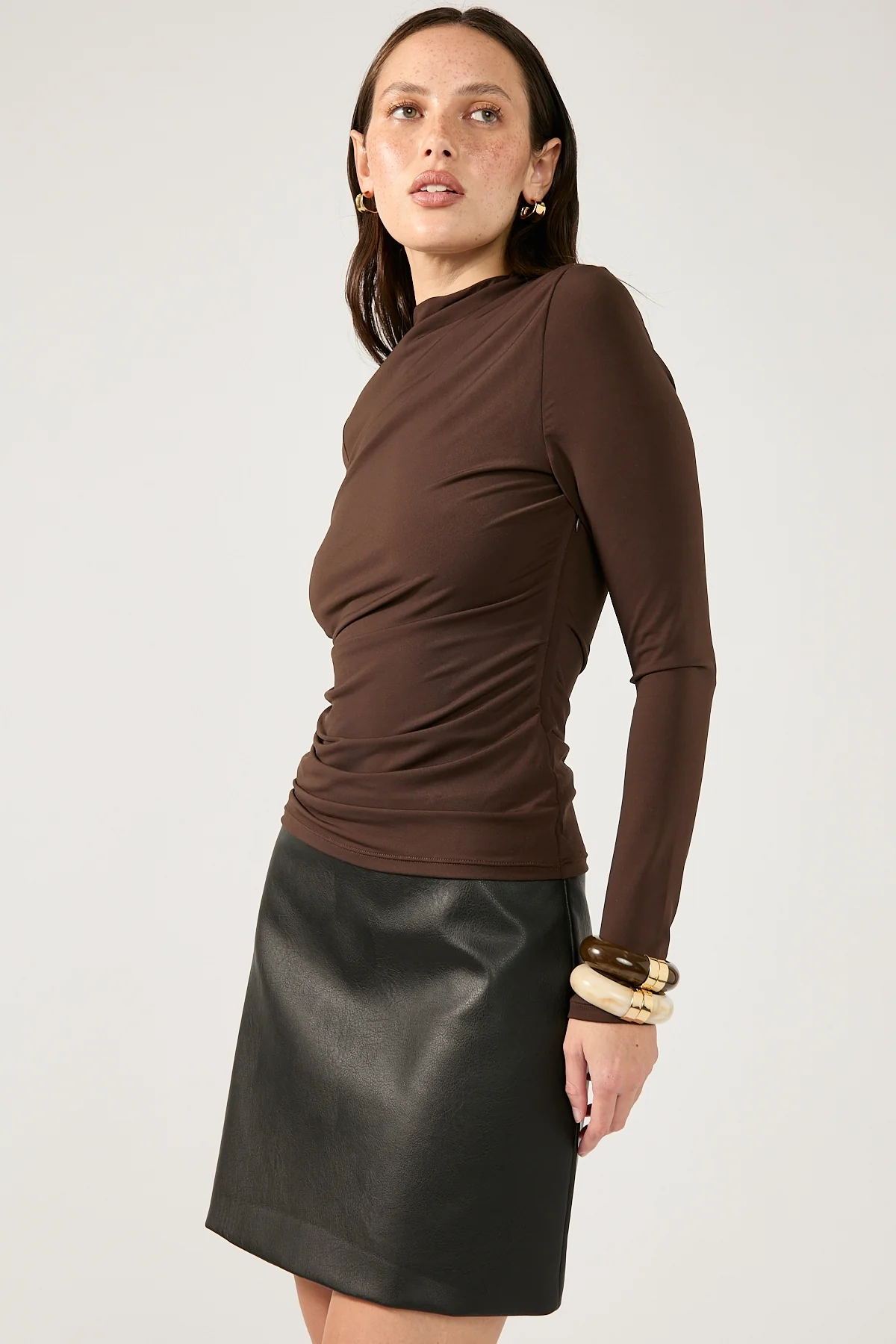 Perfect Stranger Kendra PU Mini Skirt Black - Image 5