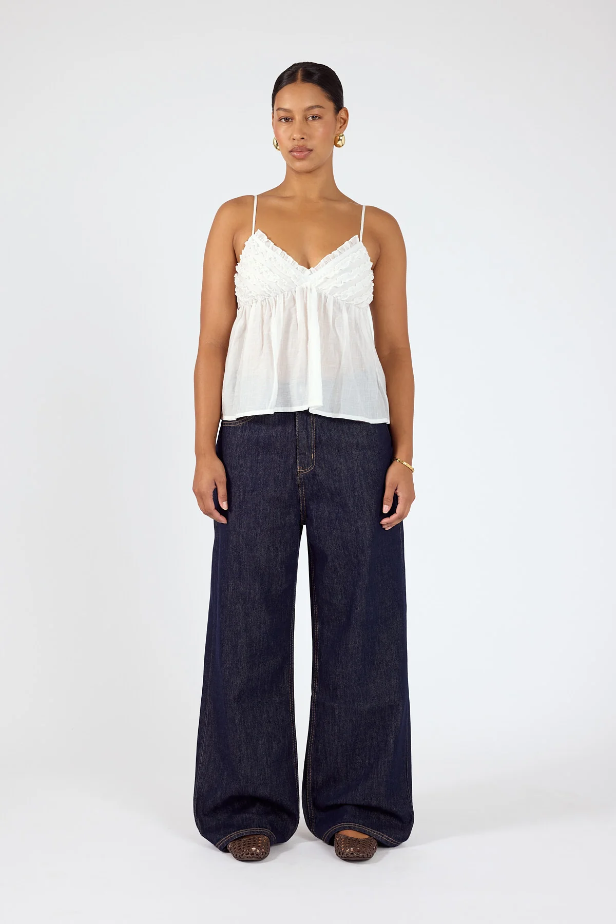 Perfect Stranger Klara Frill Cami Top White - Image 3