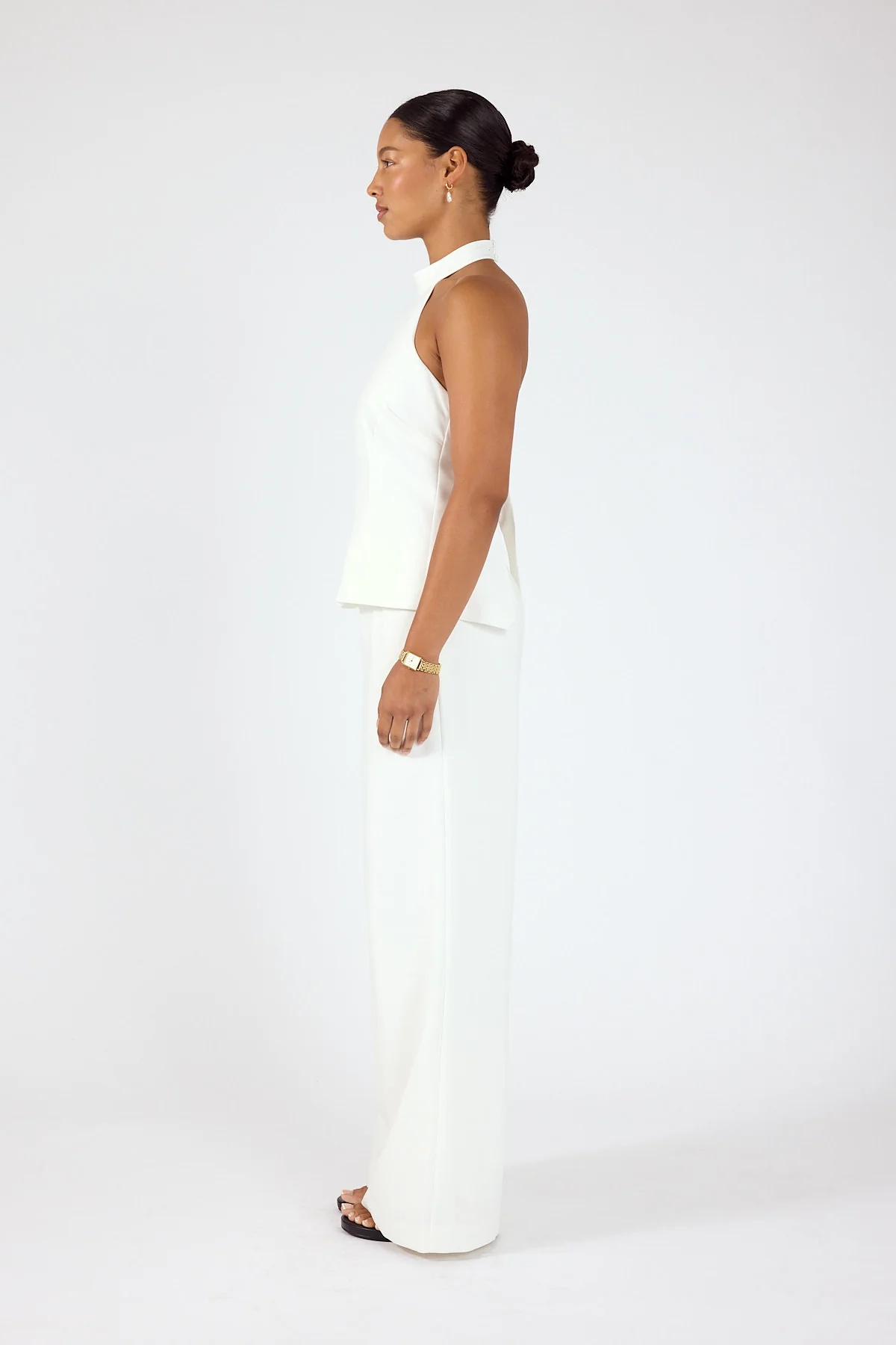 Perfect Stranger Linear Luca High Waist Pant White - Image 3