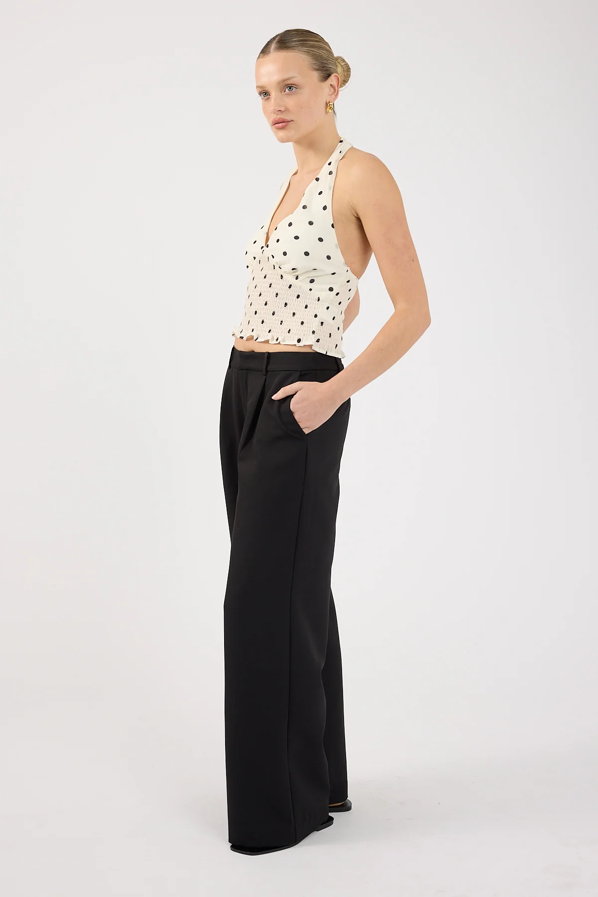 Perfect Stranger Lupa Mid Rise Pleated Tailored Pant Black - Image 2