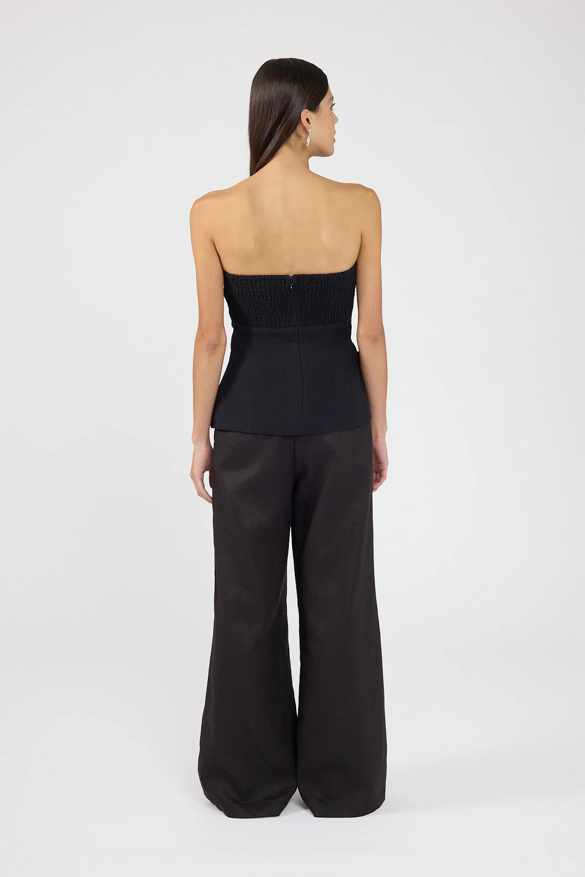 Perfect Stranger Maris Strapless Linen Top Black - Image 3