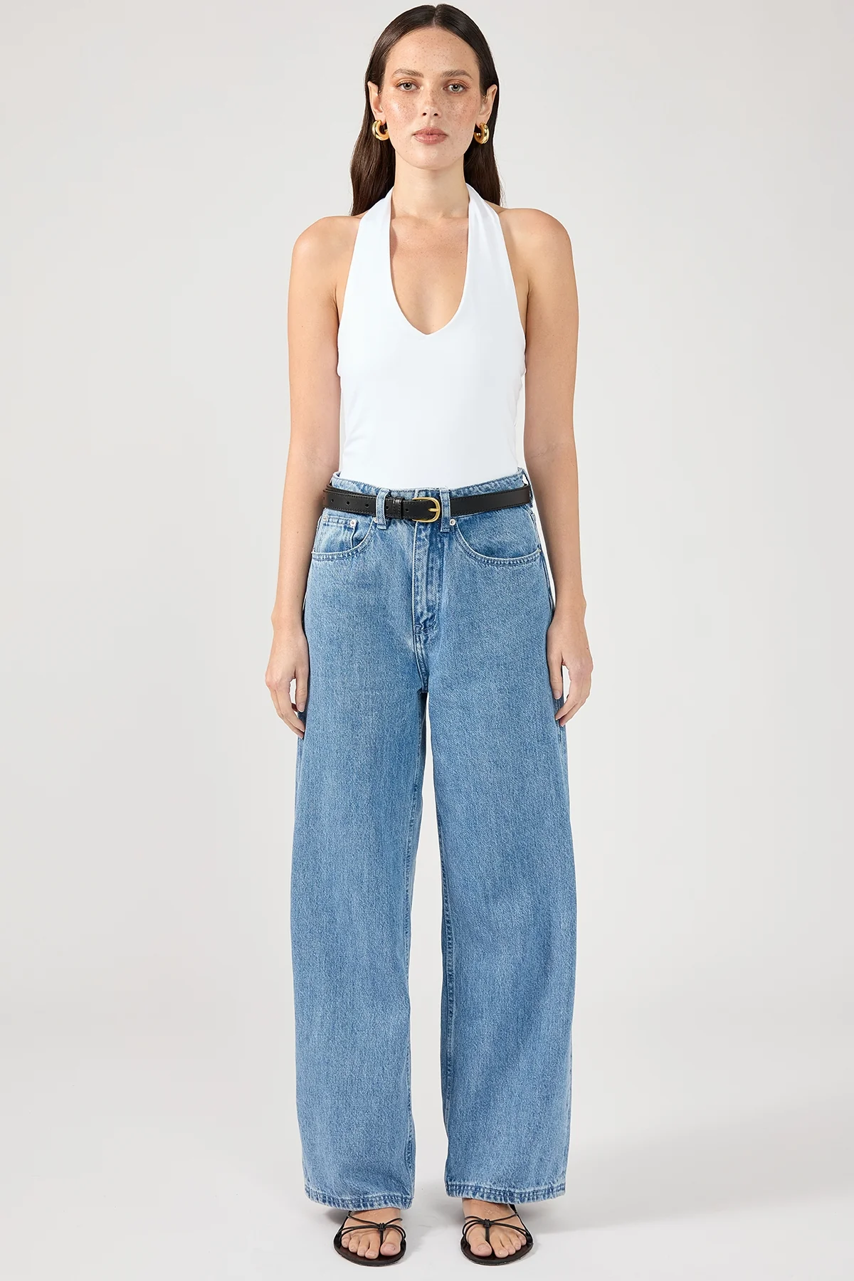 Perfect Stranger Mid Rise 90's Slouch Jean Mid Blue Denim - Image 10