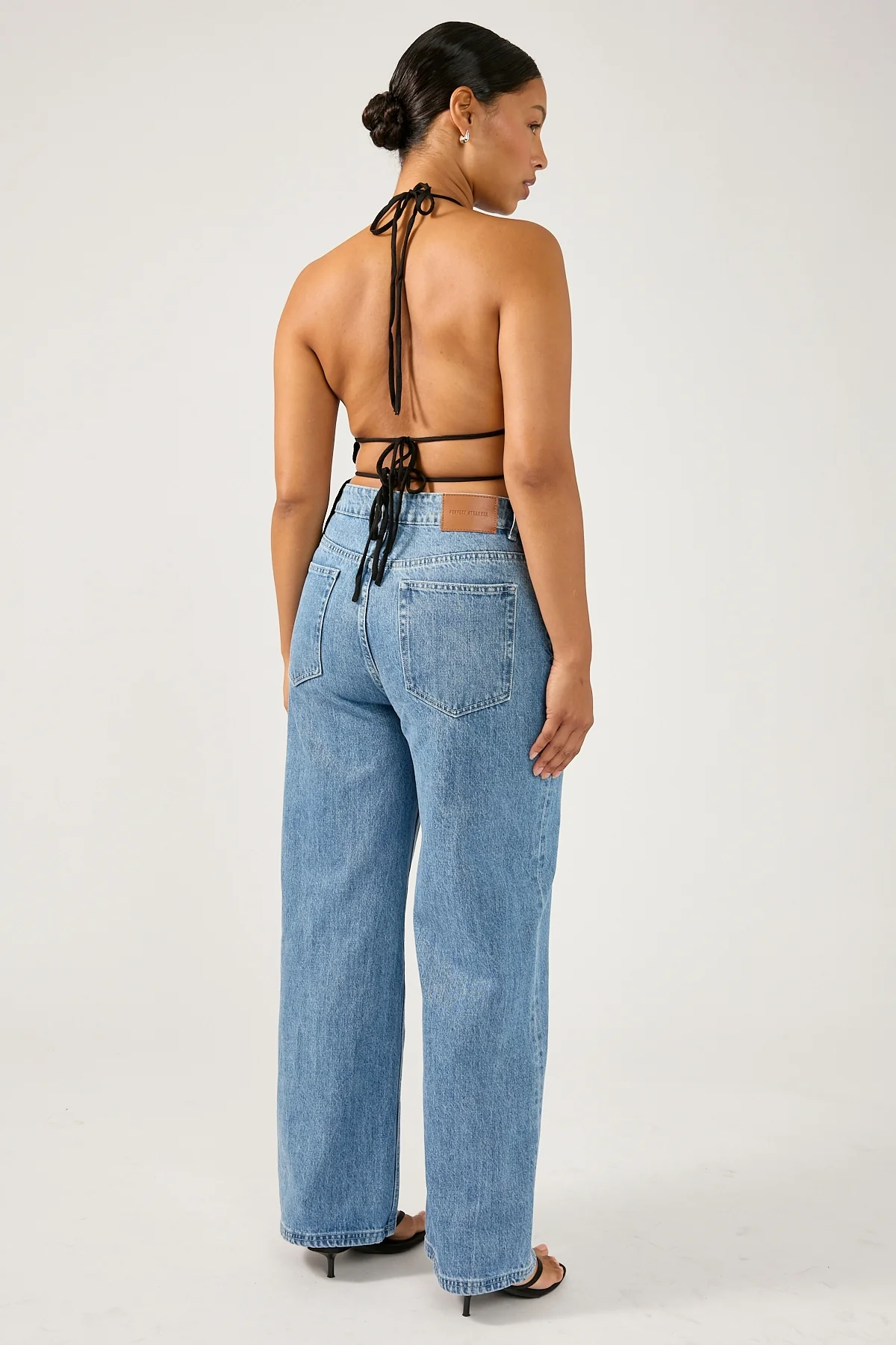 Perfect Stranger Mid Rise 90's Slouch Jean Mid Blue Denim - Image 8
