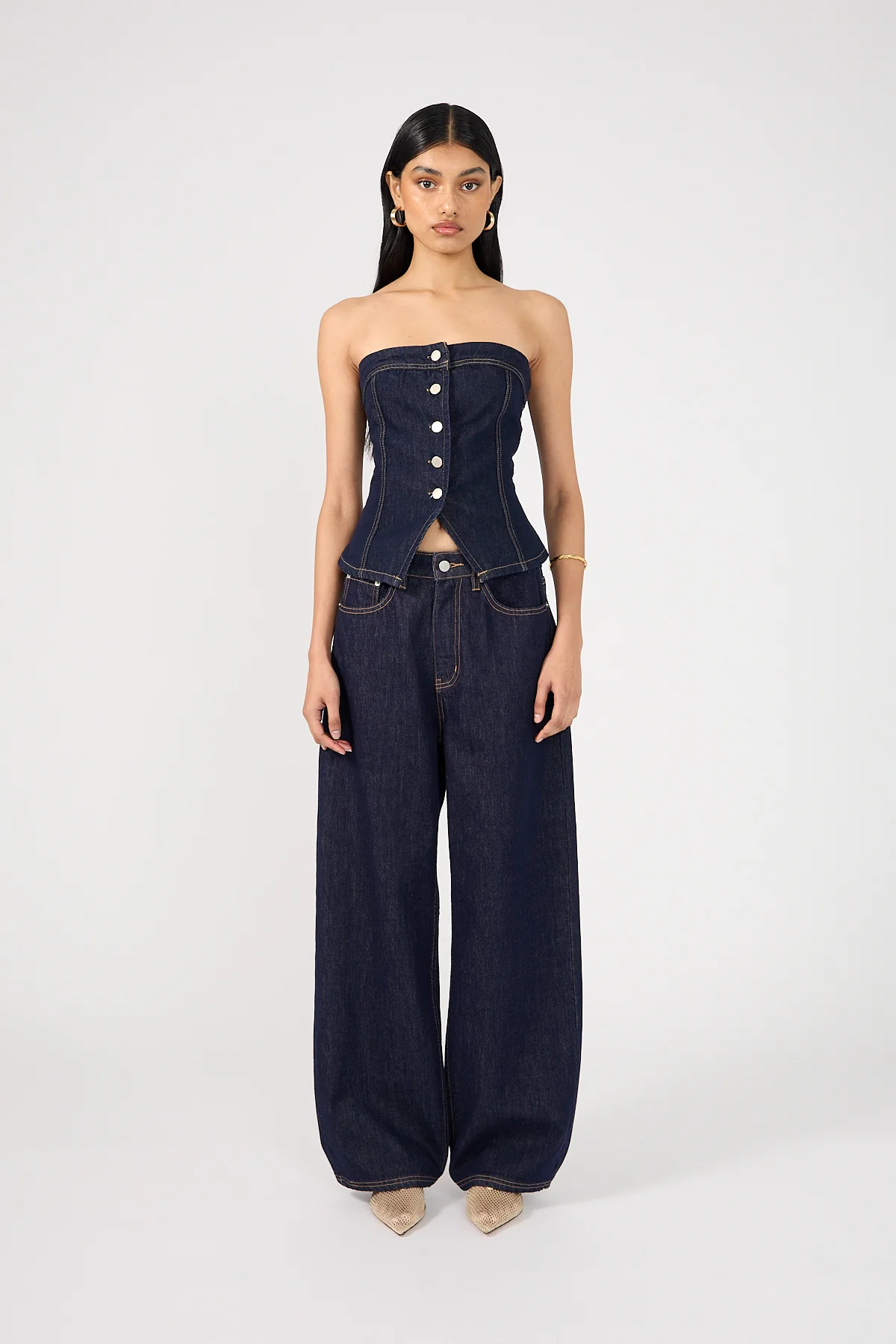 Perfect Stranger Mid Rise 90's Slouch Jean Raw Indigo - Image 3