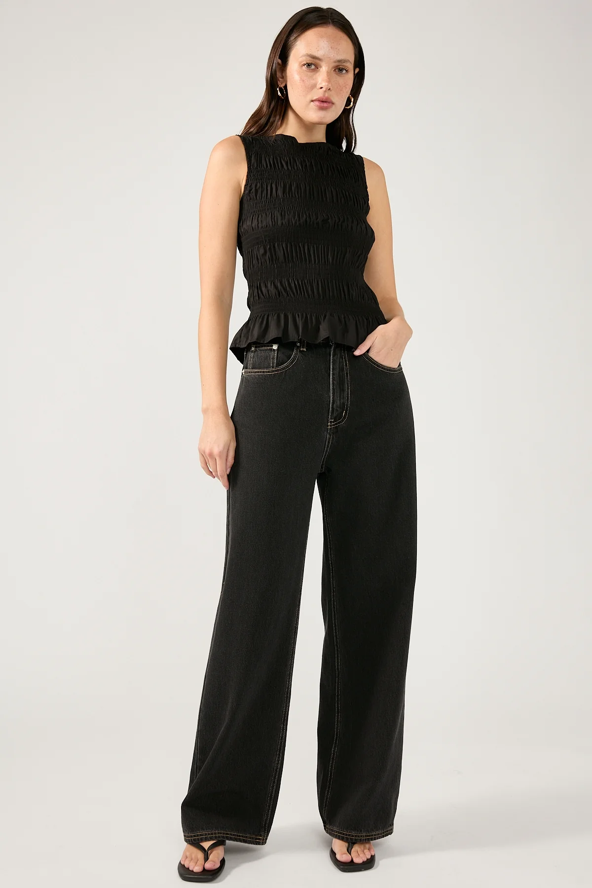 Perfect Stranger Mid Rise 90's Slouch Jean Washed Grey - Image 3