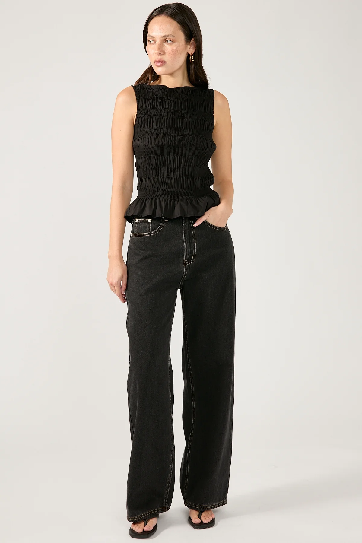 Perfect Stranger Mid Rise 90's Slouch Jean Washed Grey - Image 5