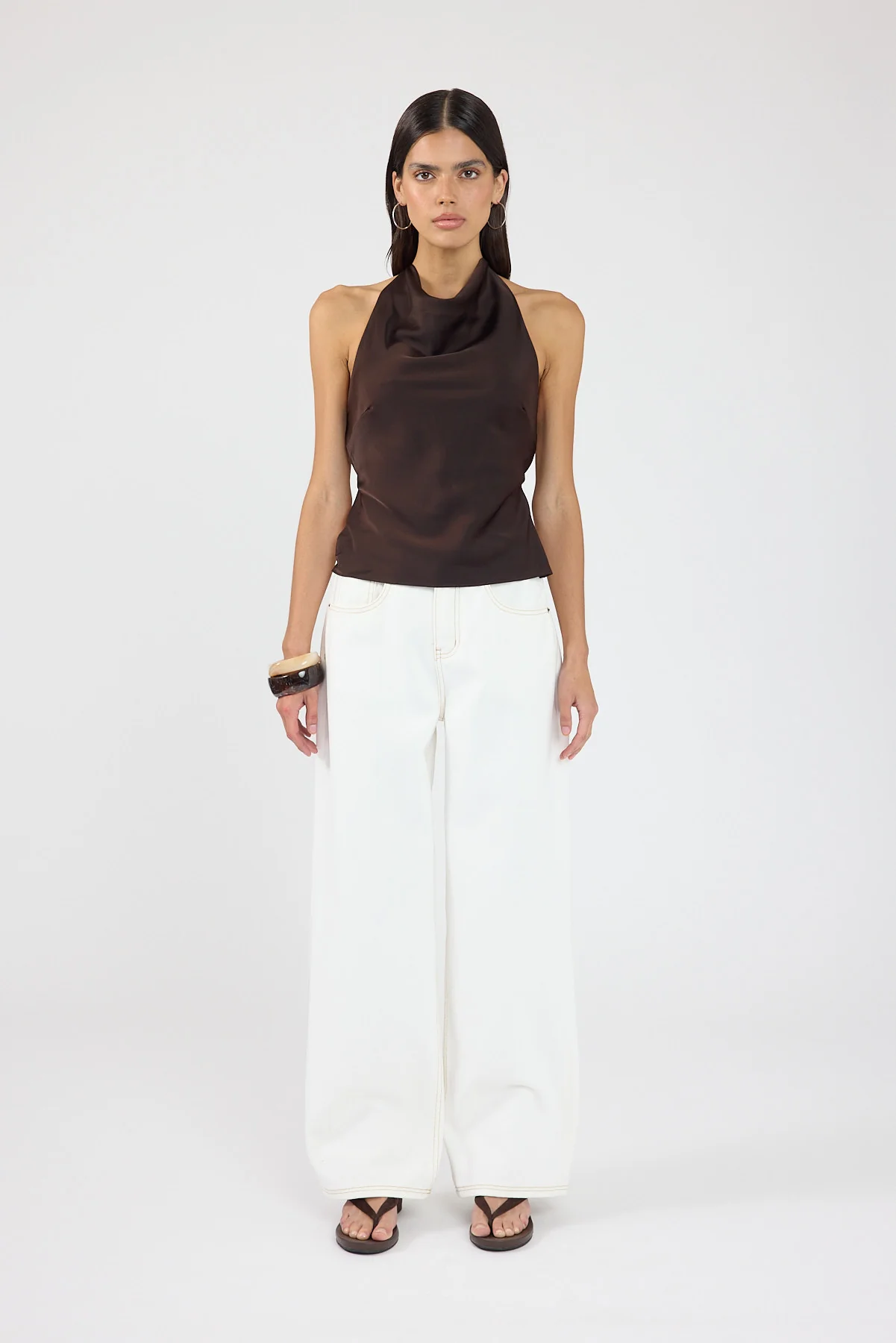Perfect Stranger Petite Mid Rise Baggy Jean White - Image 5