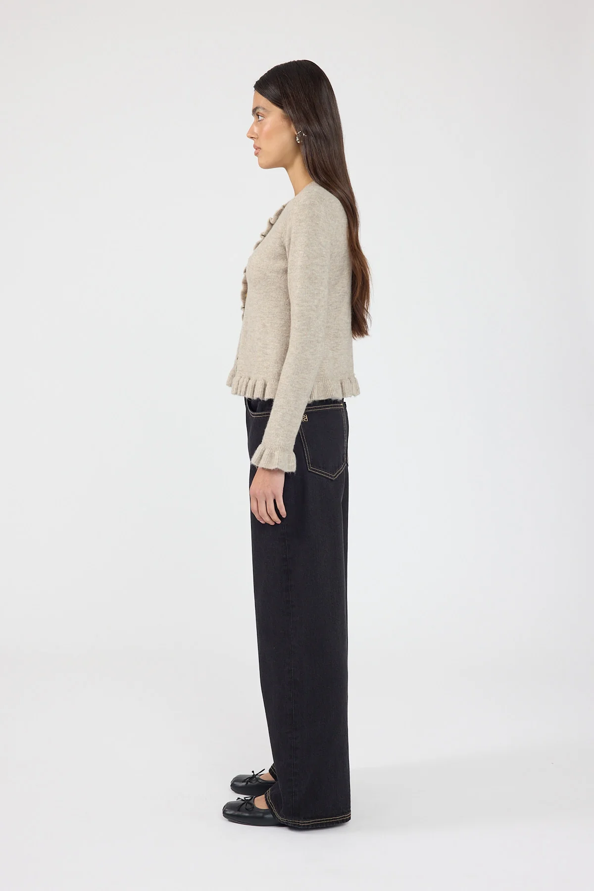 Perfect Stranger Petite Mid Rise Baggy Jean Washed Black - Image 2
