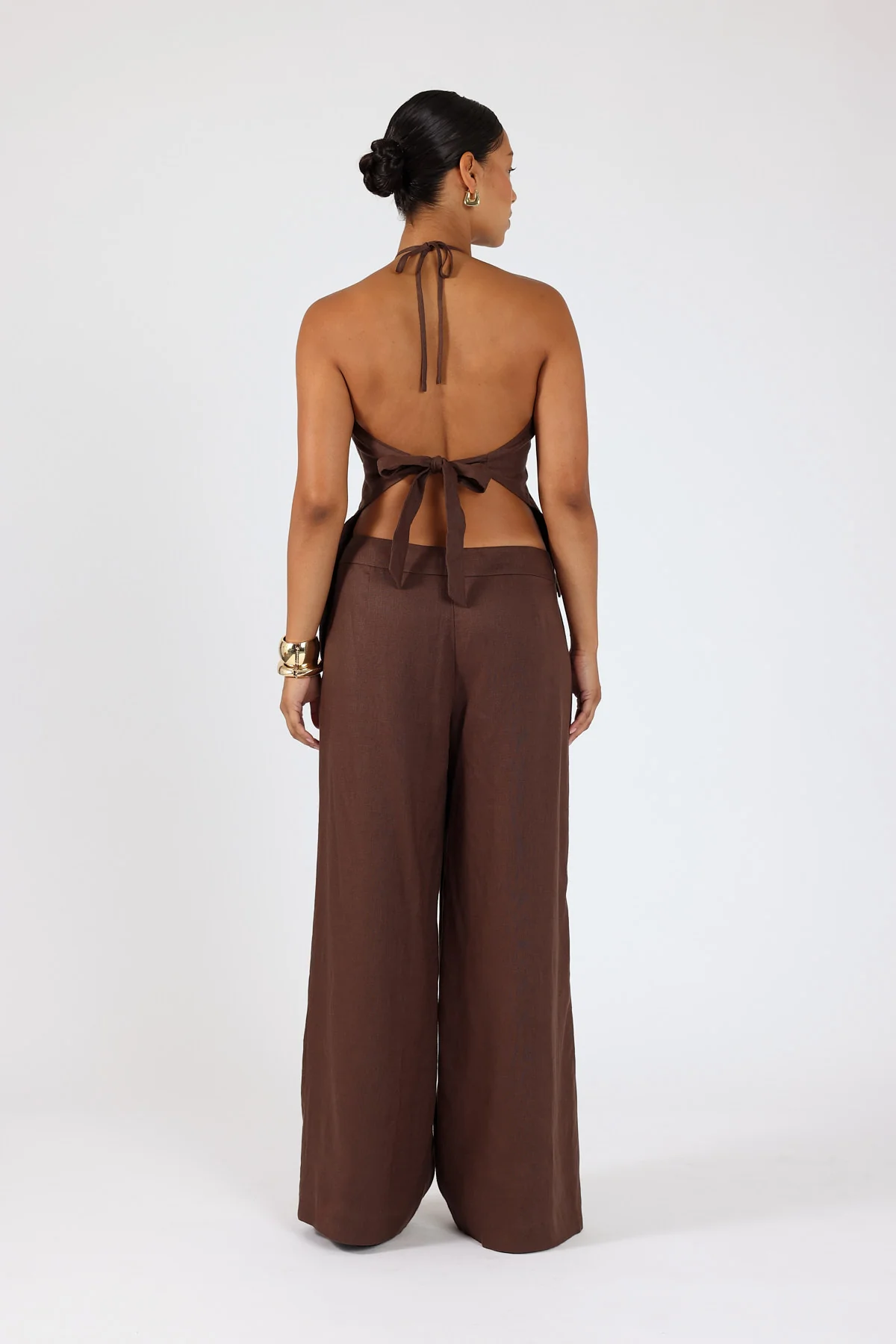 Perfect Stranger Reese Halter Top Brown - Image 4