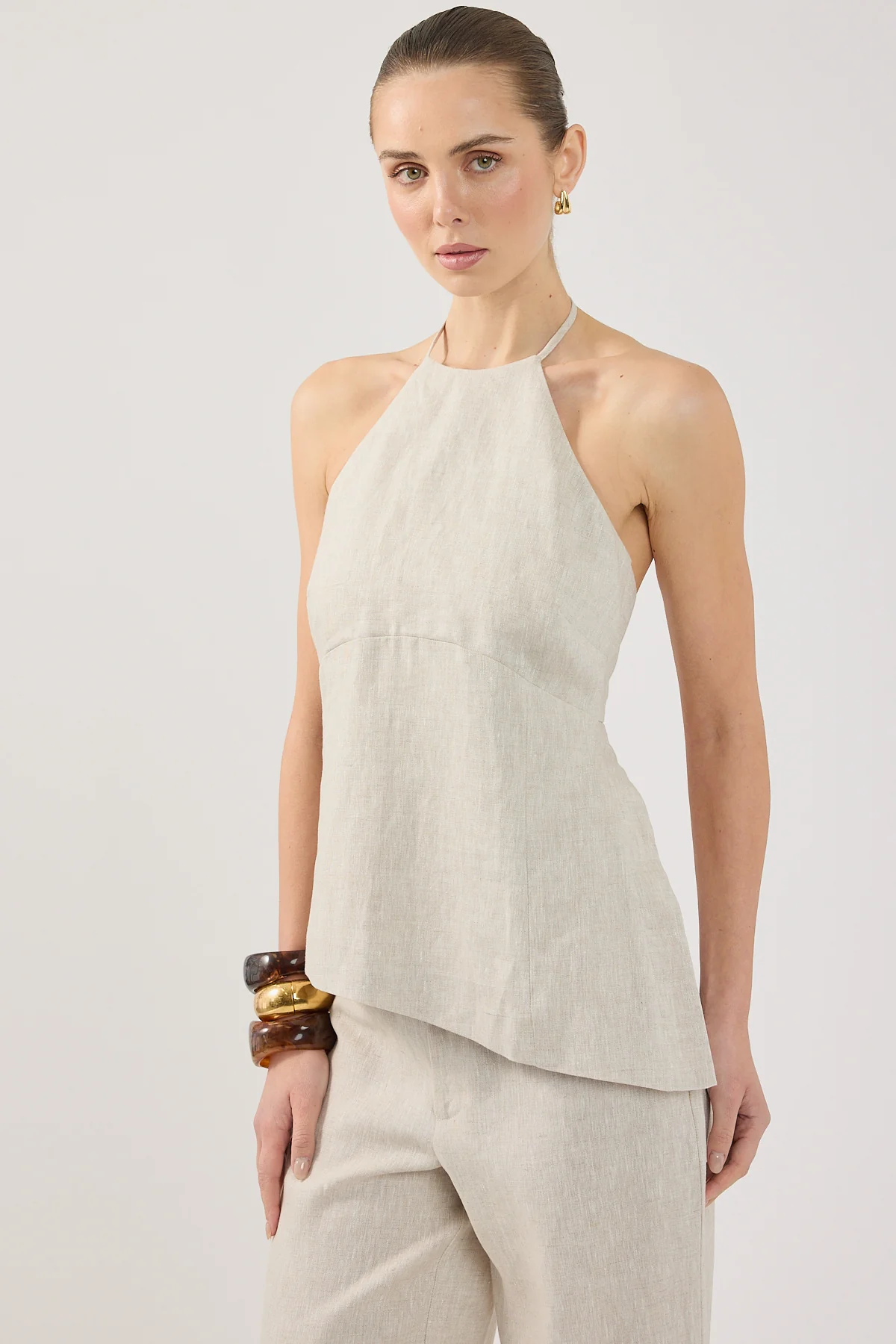 Perfect Stranger Reese Halter Top Oat - Image 5