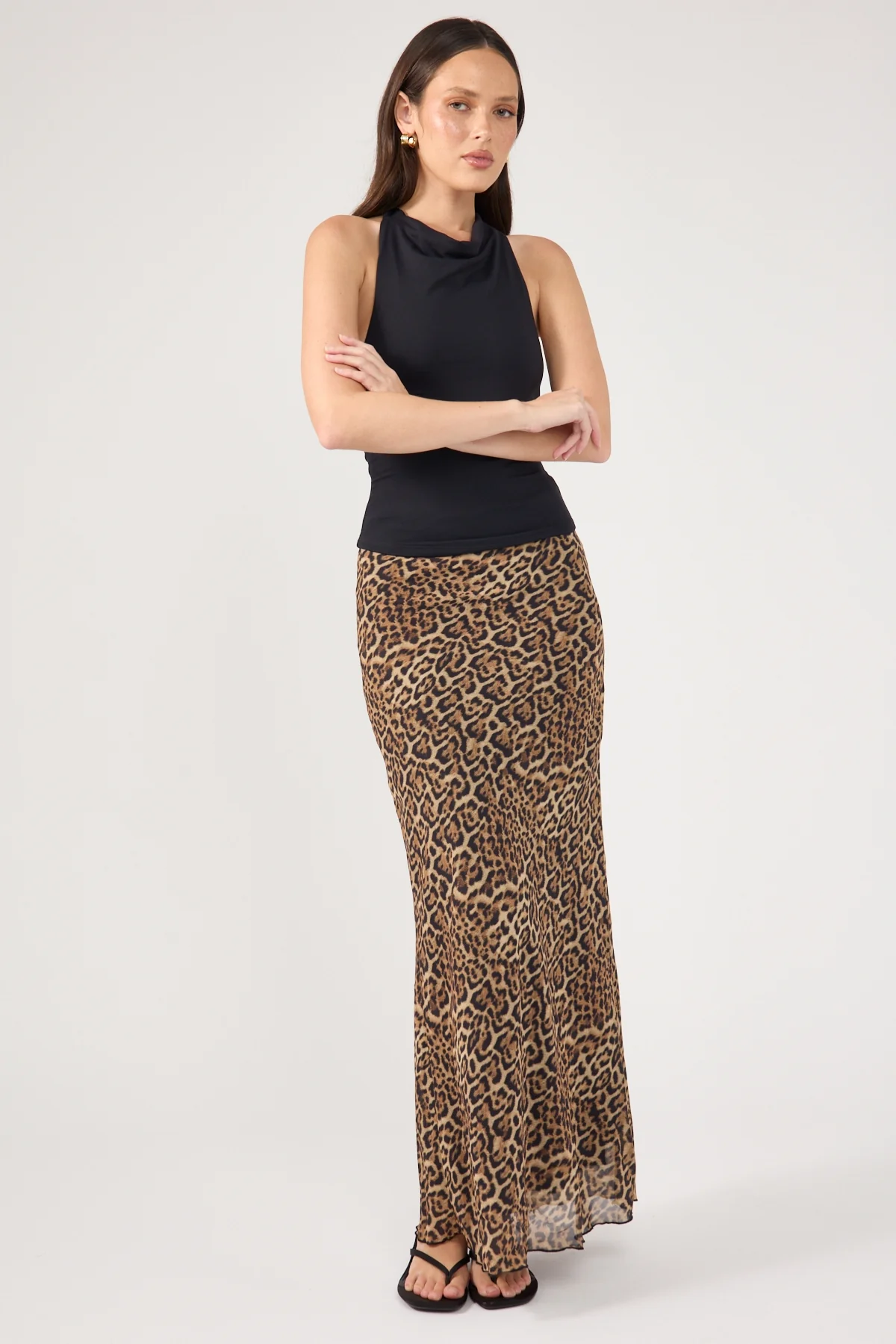 Perfect Stranger Serengeti Leopard Maxi Skirt Leopard - Image 2