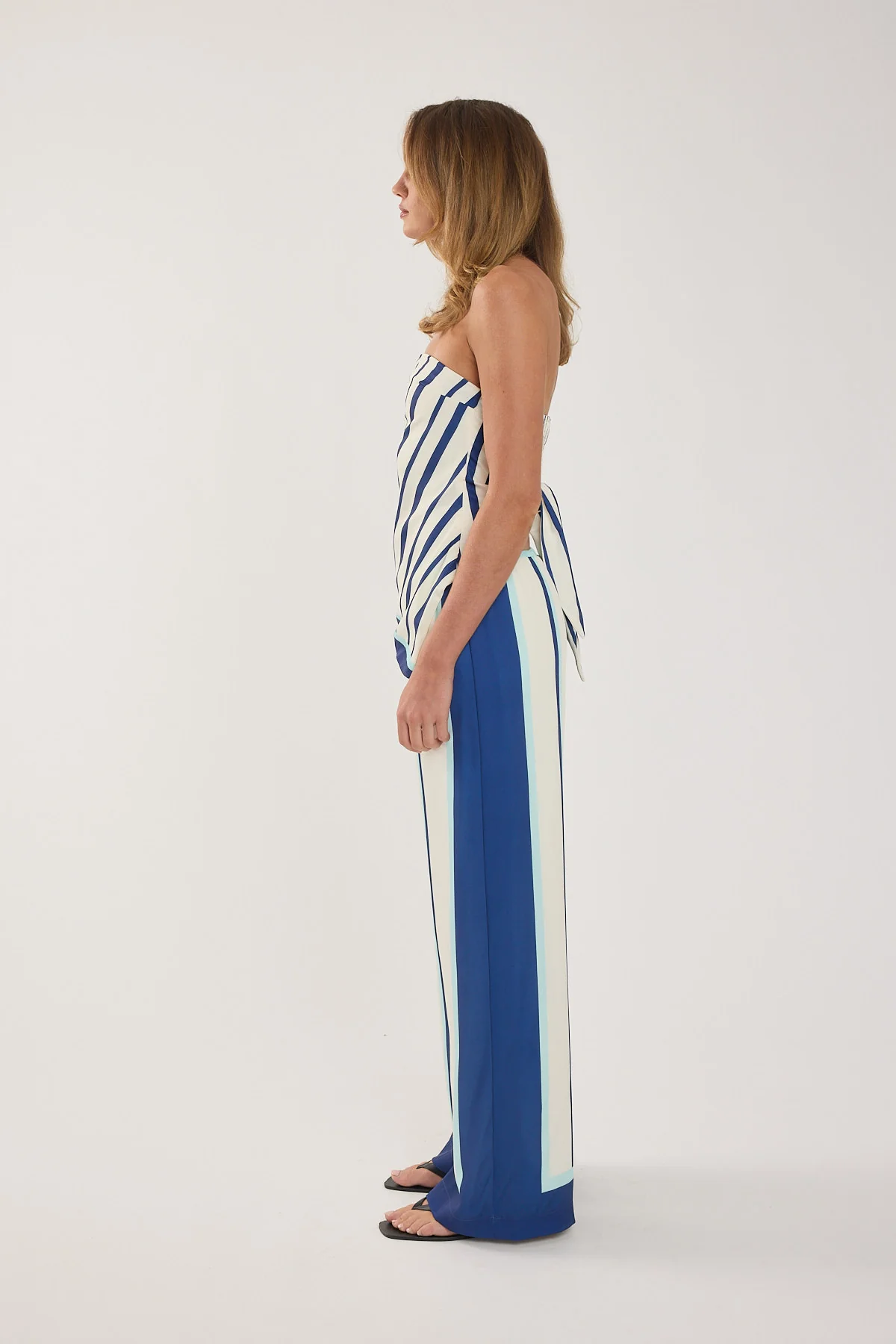 Perfect Stranger Sicily Mid Rise Pants Blue Stripe - Image 8