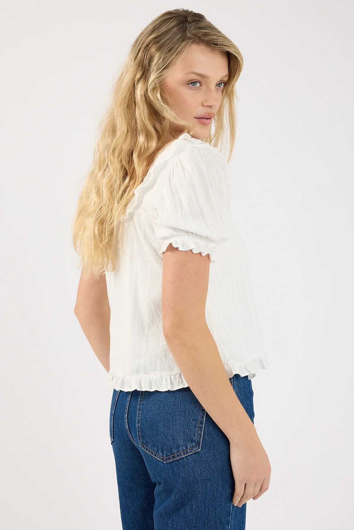 Perfect Stranger Talitha Babydoll Top White - Image 5
