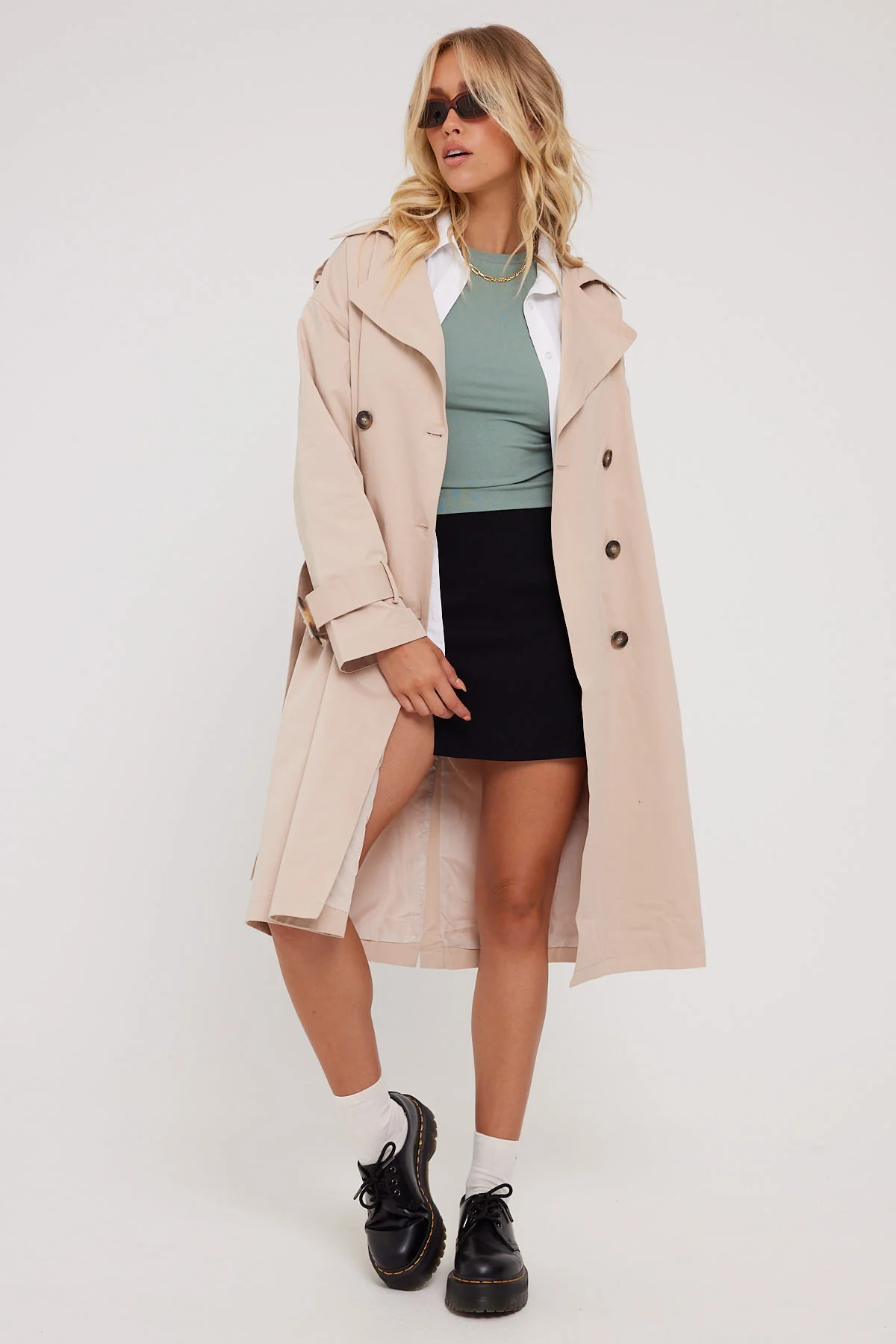 Perfect Stranger Tina Trench Coat Nude - Image 10